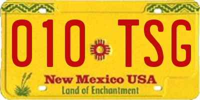 NM license plate 010TSG