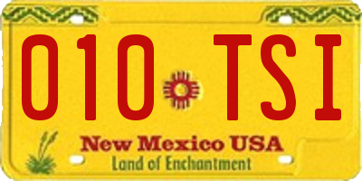 NM license plate 010TSI