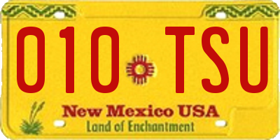 NM license plate 010TSU