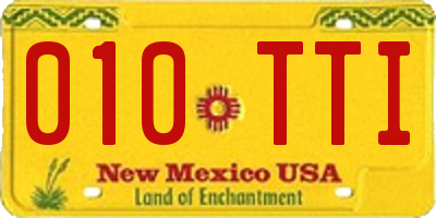 NM license plate 010TTI
