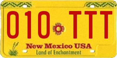 NM license plate 010TTT