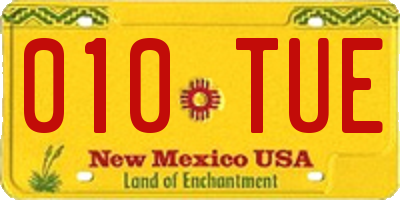 NM license plate 010TUE