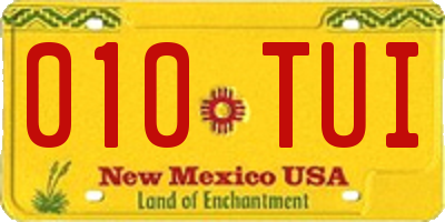 NM license plate 010TUI