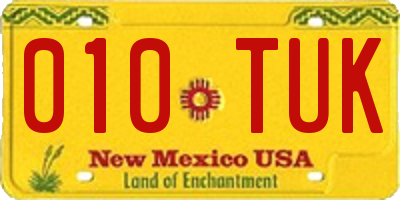 NM license plate 010TUK