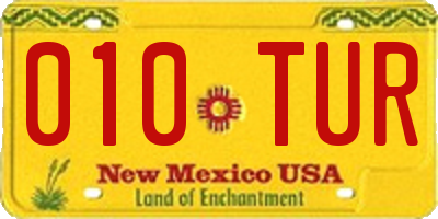 NM license plate 010TUR