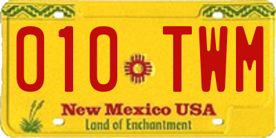 NM license plate 010TWM