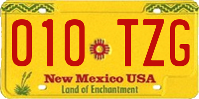 NM license plate 010TZG