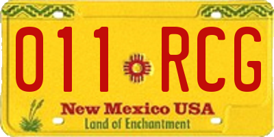 NM license plate 011RCG
