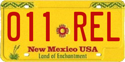 NM license plate 011REL
