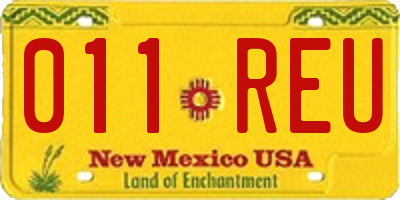 NM license plate 011REU