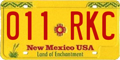NM license plate 011RKC