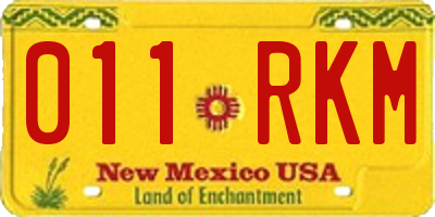 NM license plate 011RKM