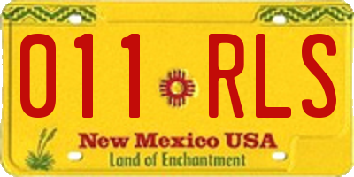 NM license plate 011RLS