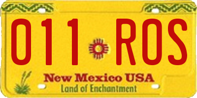 NM license plate 011ROS