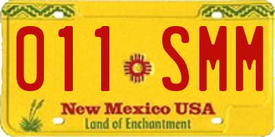 NM license plate 011SMM