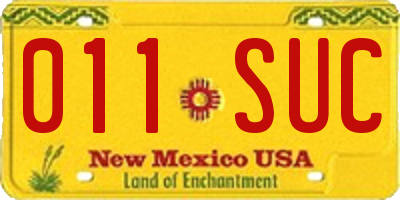 NM license plate 011SUC