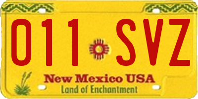 NM license plate 011SVZ