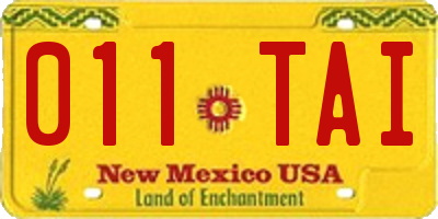 NM license plate 011TAI