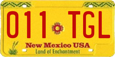 NM license plate 011TGL