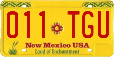 NM license plate 011TGU