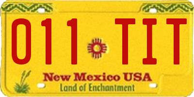 NM license plate 011TIT