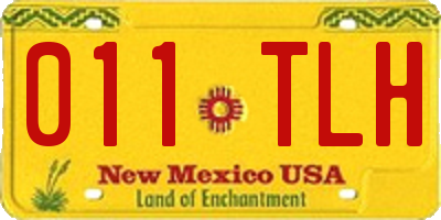 NM license plate 011TLH