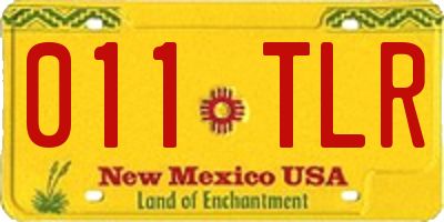 NM license plate 011TLR