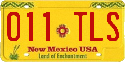 NM license plate 011TLS