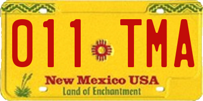 NM license plate 011TMA