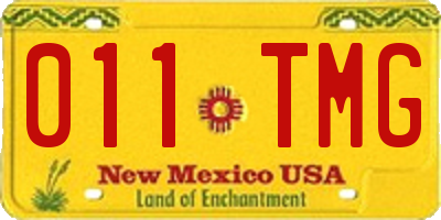 NM license plate 011TMG