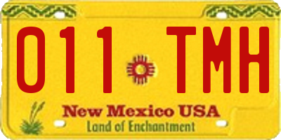 NM license plate 011TMH