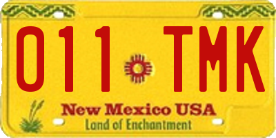 NM license plate 011TMK