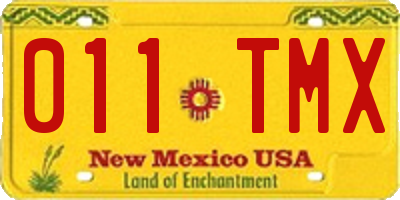 NM license plate 011TMX