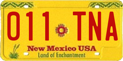 NM license plate 011TNA