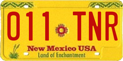 NM license plate 011TNR