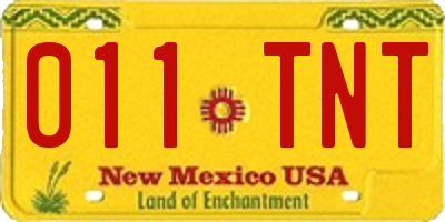 NM license plate 011TNT