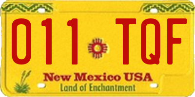 NM license plate 011TQF