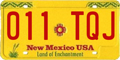 NM license plate 011TQJ