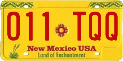 NM license plate 011TQQ