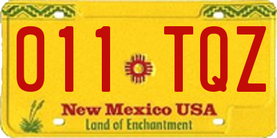 NM license plate 011TQZ