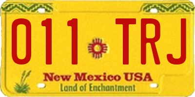 NM license plate 011TRJ