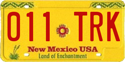 NM license plate 011TRK