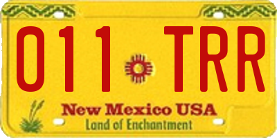 NM license plate 011TRR