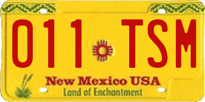 NM license plate 011TSM
