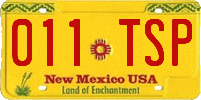 NM license plate 011TSP
