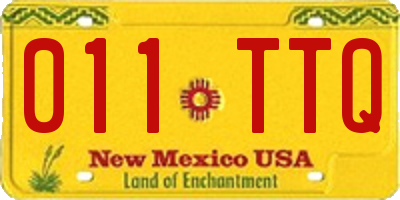 NM license plate 011TTQ
