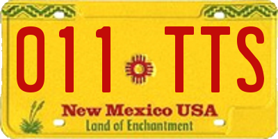 NM license plate 011TTS