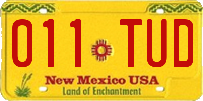NM license plate 011TUD