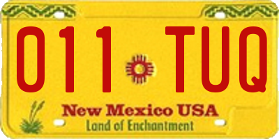 NM license plate 011TUQ