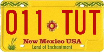 NM license plate 011TUT
